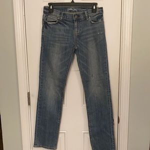 London Jean distressed straight leg jeans